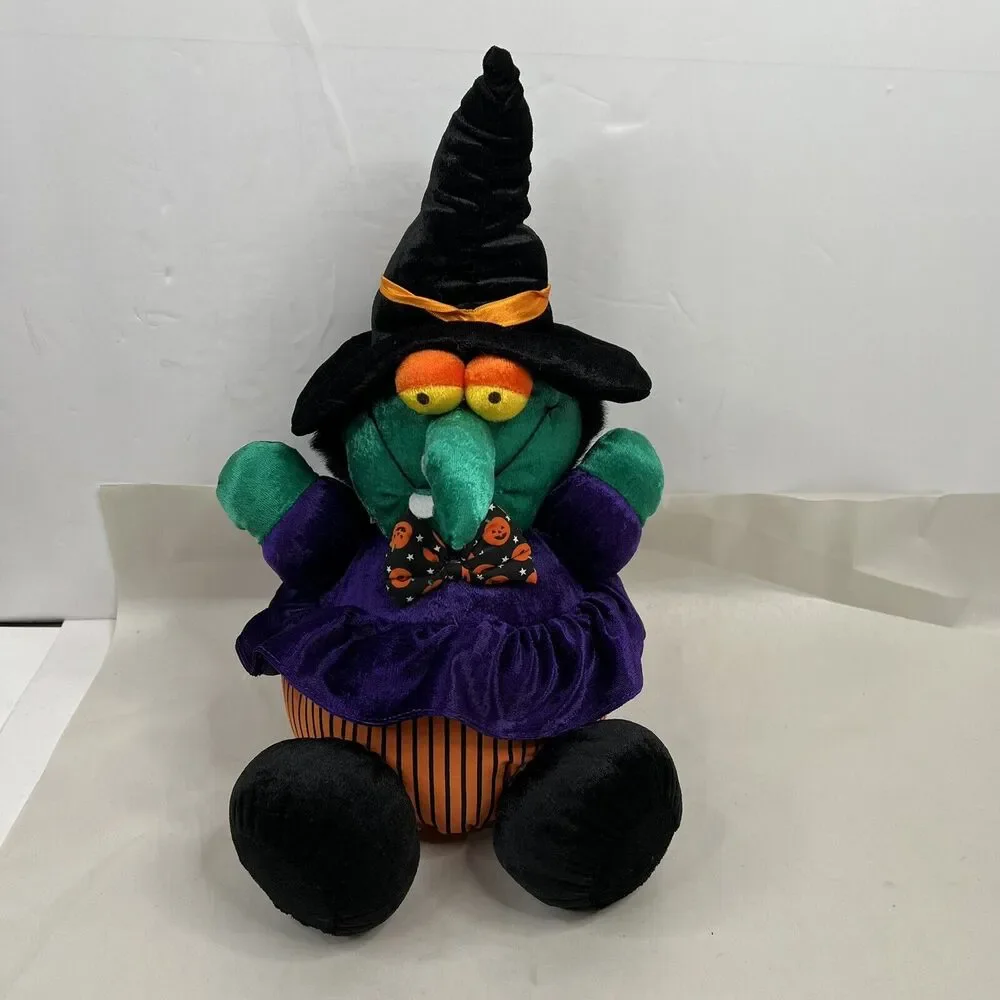 Vintage Dan‎ Dee Sitting Halloween Pumpkin Witch 14